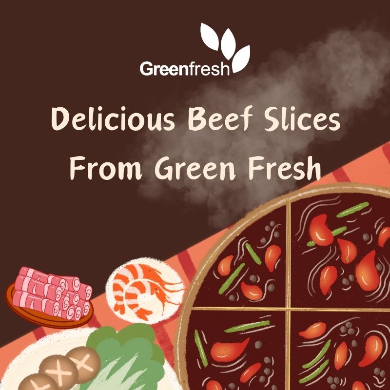 Delicious Beef Slices From Green Fresh